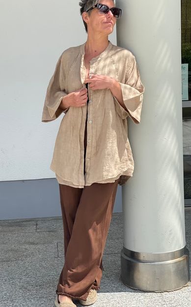 Leinen Blusenjacke